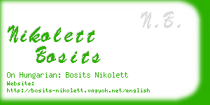 nikolett bosits business card
